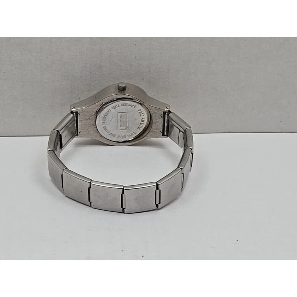 Vintage STORM Palladium Bubble Watch Silver Tone 90s Womens New Battery